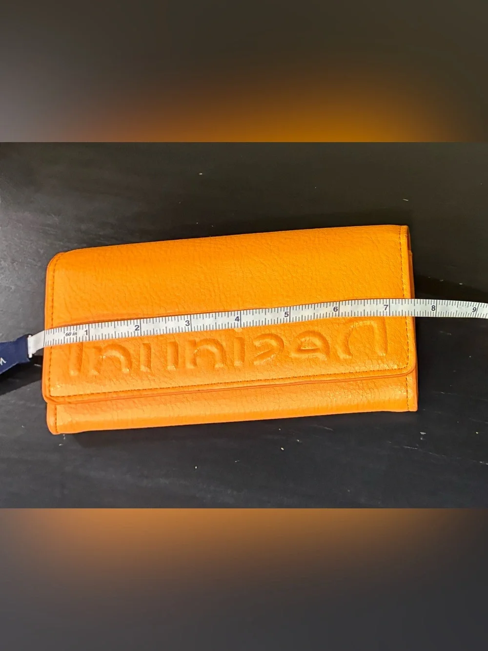 Desigual Wallet Half Logo Mariona Flap Wallet /ID Case Faux Leather Orange